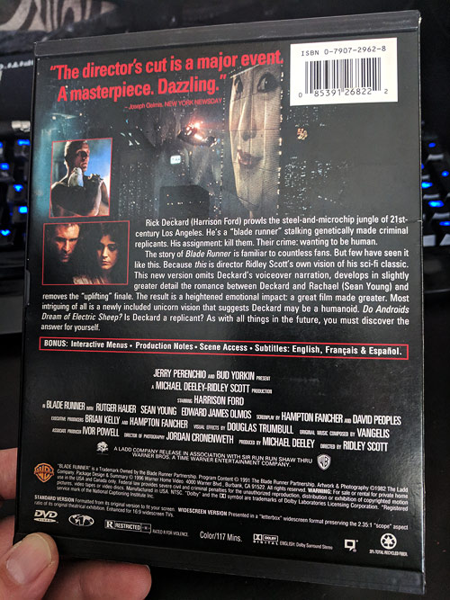 Blade Runner: The Director's Cut (DVD)