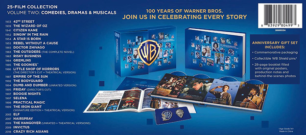 WB 100th 25-Film Collection: Volume Two – Comedies, Dramas & Musicals (Blu-ray Box)