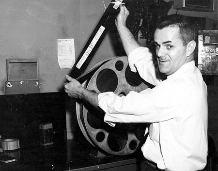 In the projection booth