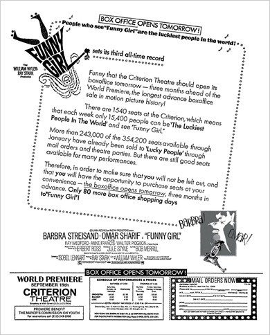 Funny Girl - World Premiere Advertisement