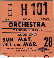 Ticket stub
